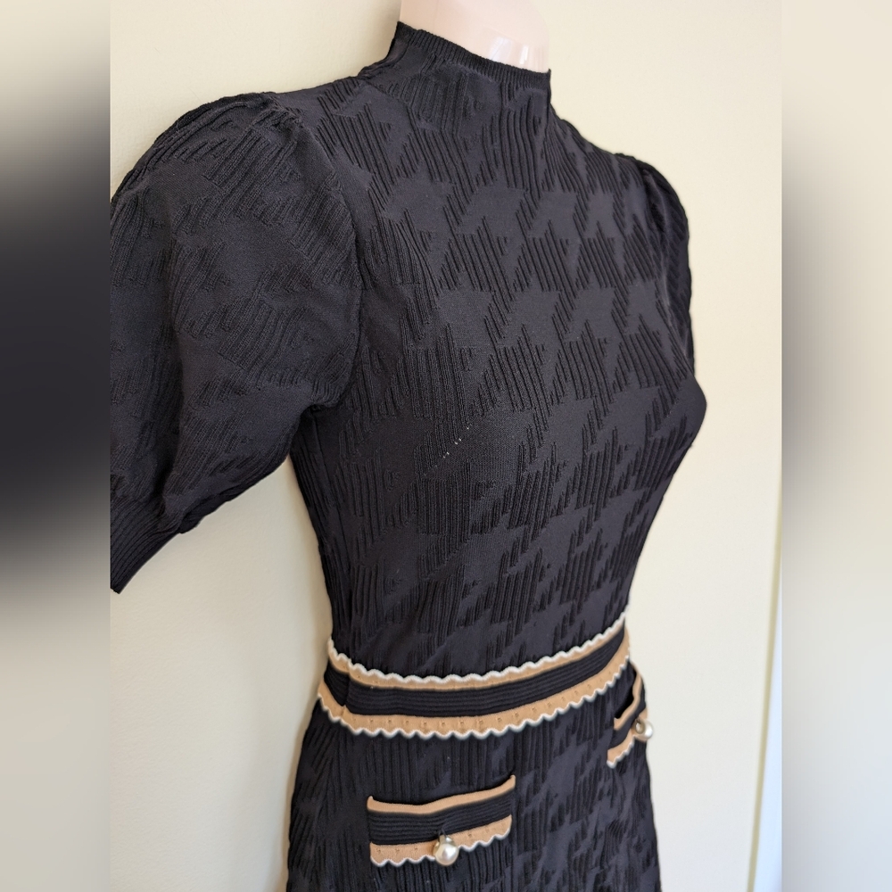 Sandro Black Knit Dress 2 /Medium / US 6 - Picture 6 of 14